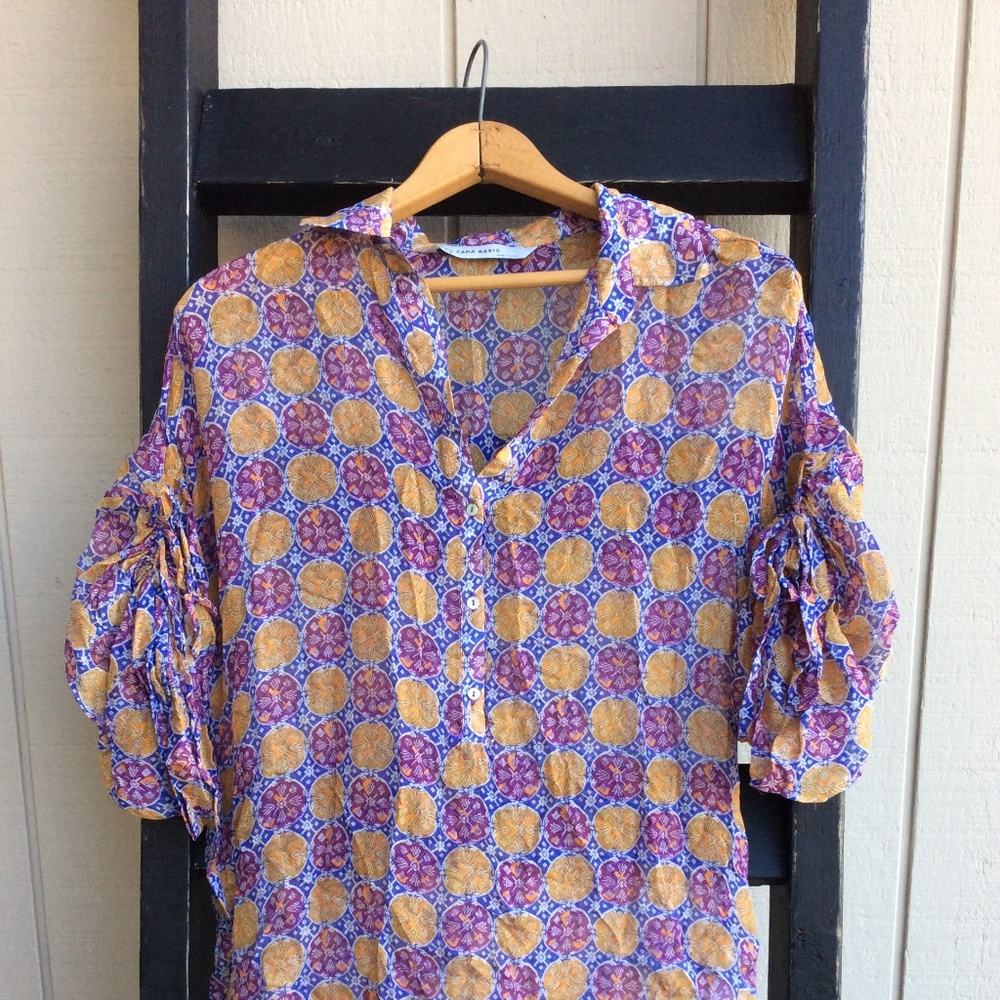 Zara Printed Silky Tunic